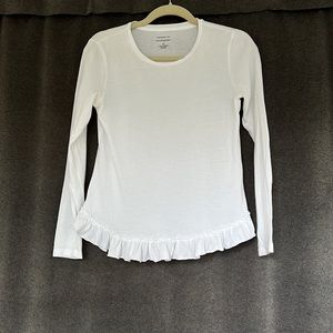 Banana Republic Designer long sleeve round crew neck tee (only white available)
